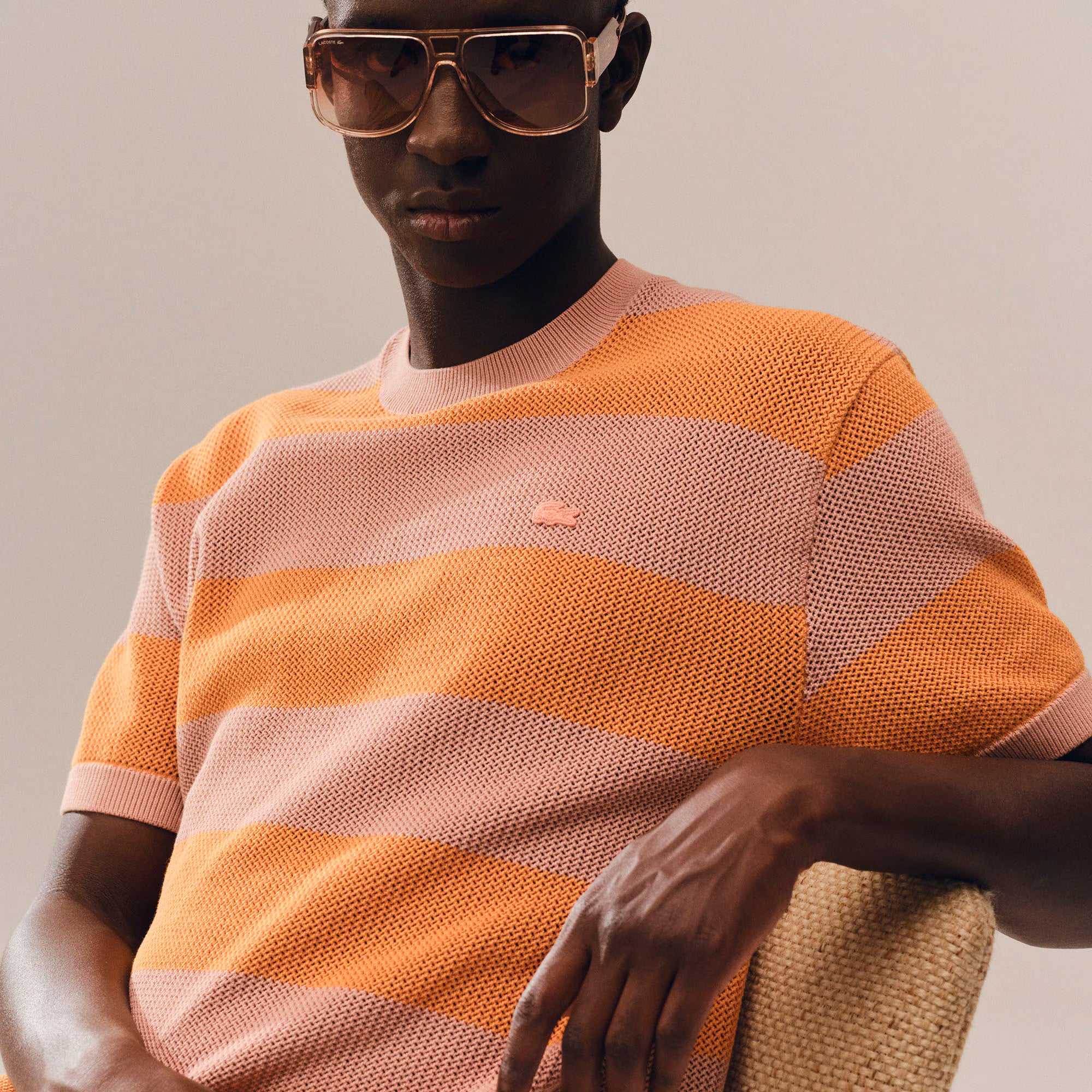 LACOSTE T-shirt de algodão de manga curta