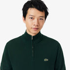 LACOSTE Camisola de gola alta em algodão e com fecho