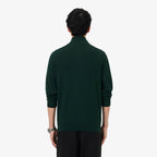 LACOSTE Camisola de gola alta em algodão e com fecho