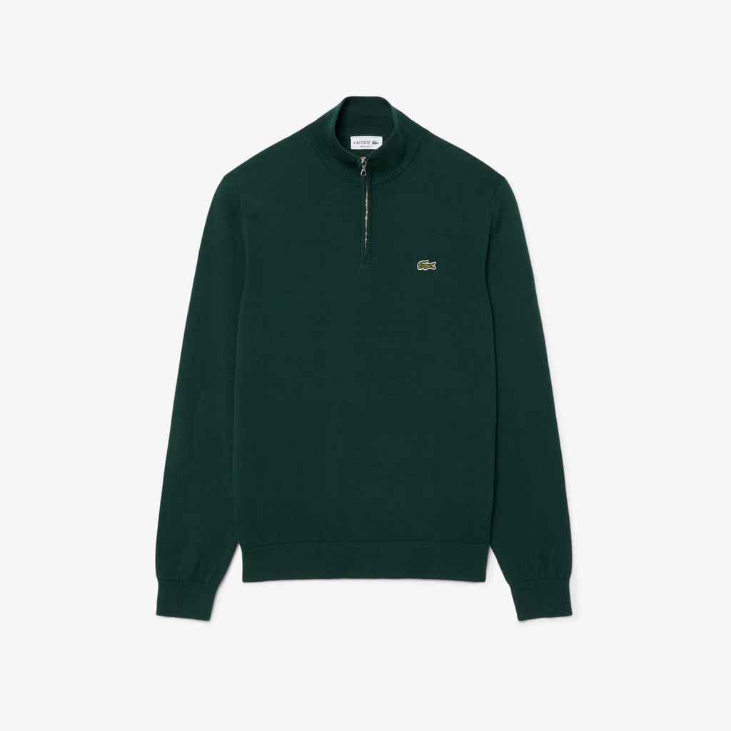 LACOSTE Camisola de gola alta em algodão e com fecho