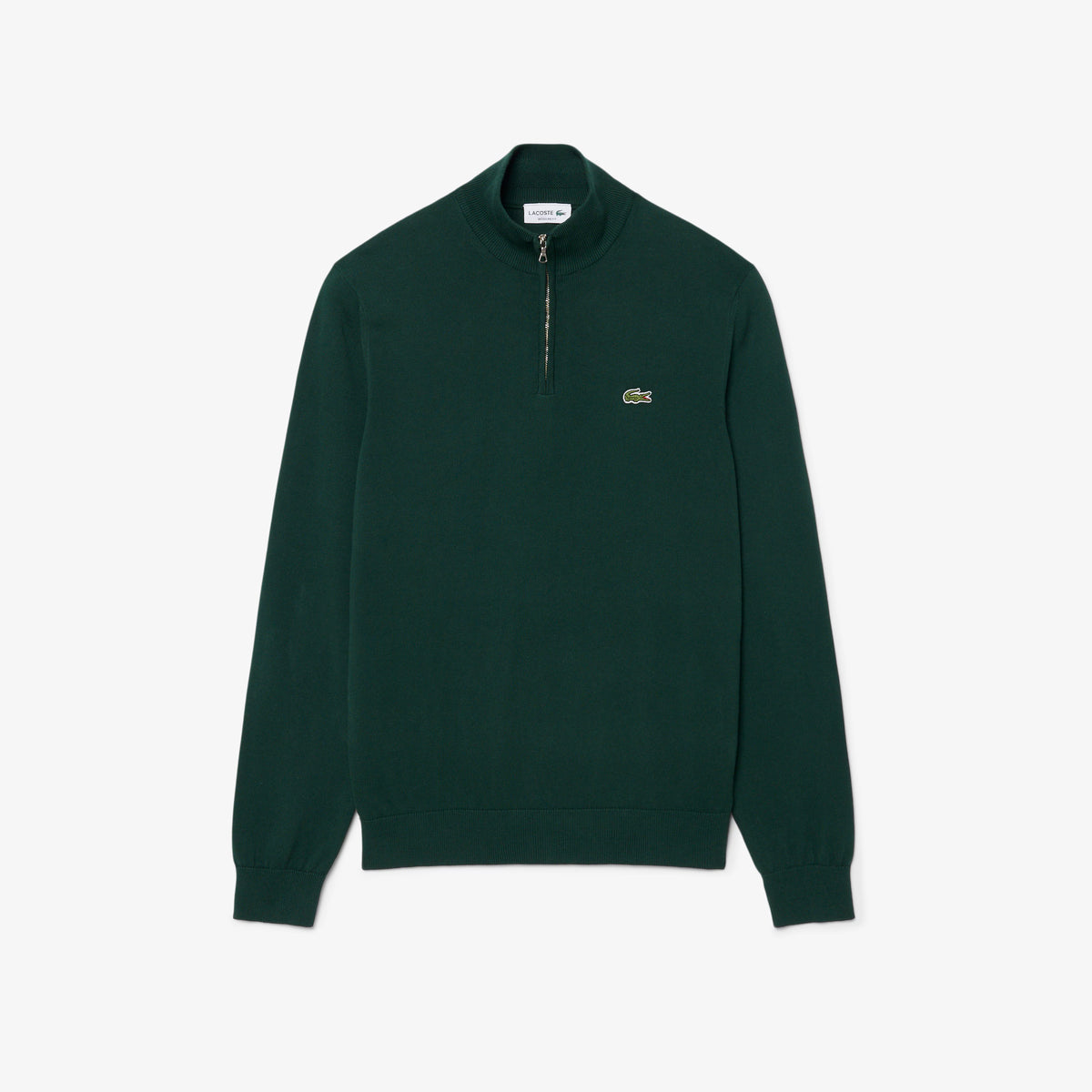 LACOSTE Camisola de gola alta em algodão e com fecho