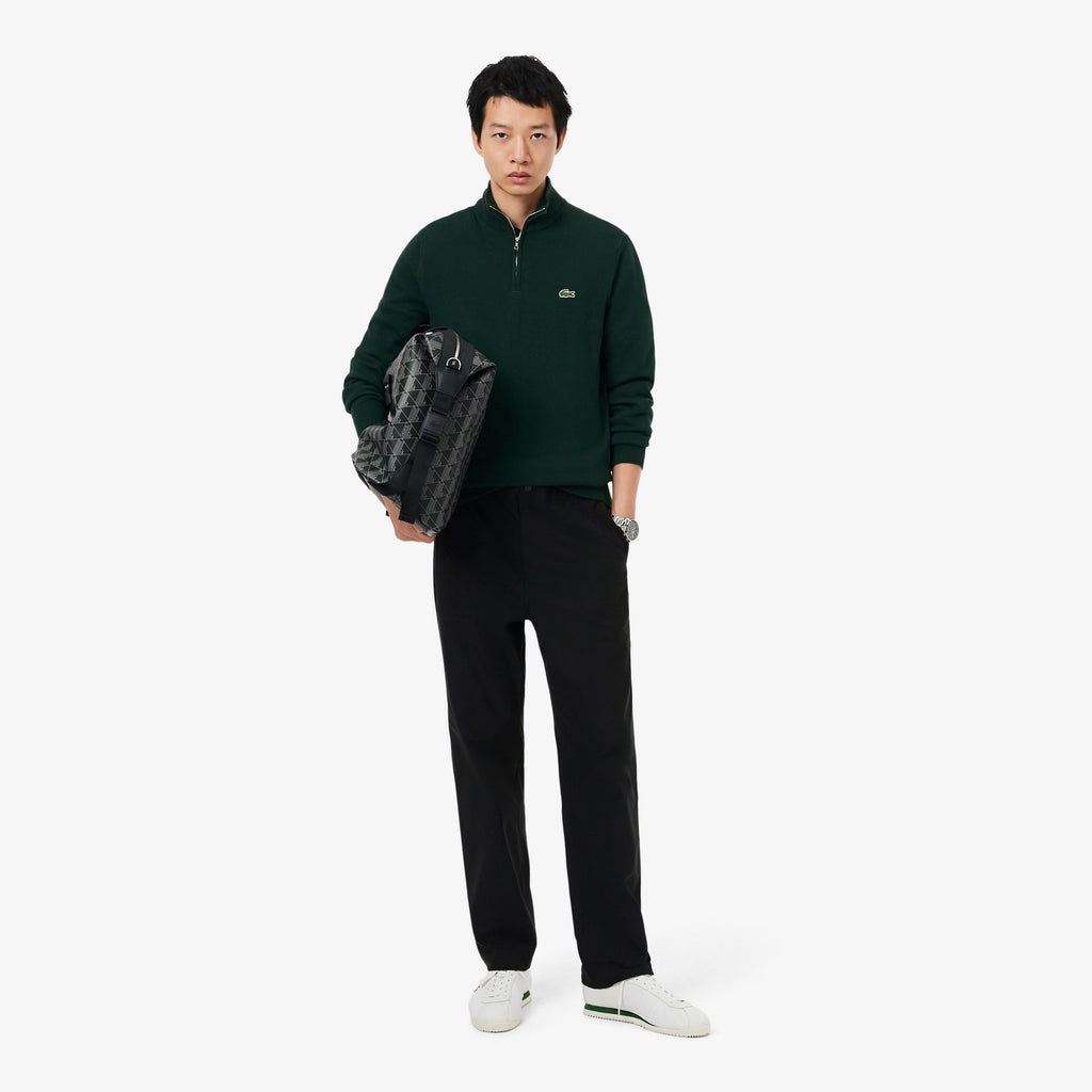 LACOSTE Camisola de gola alta em algodão e com fecho