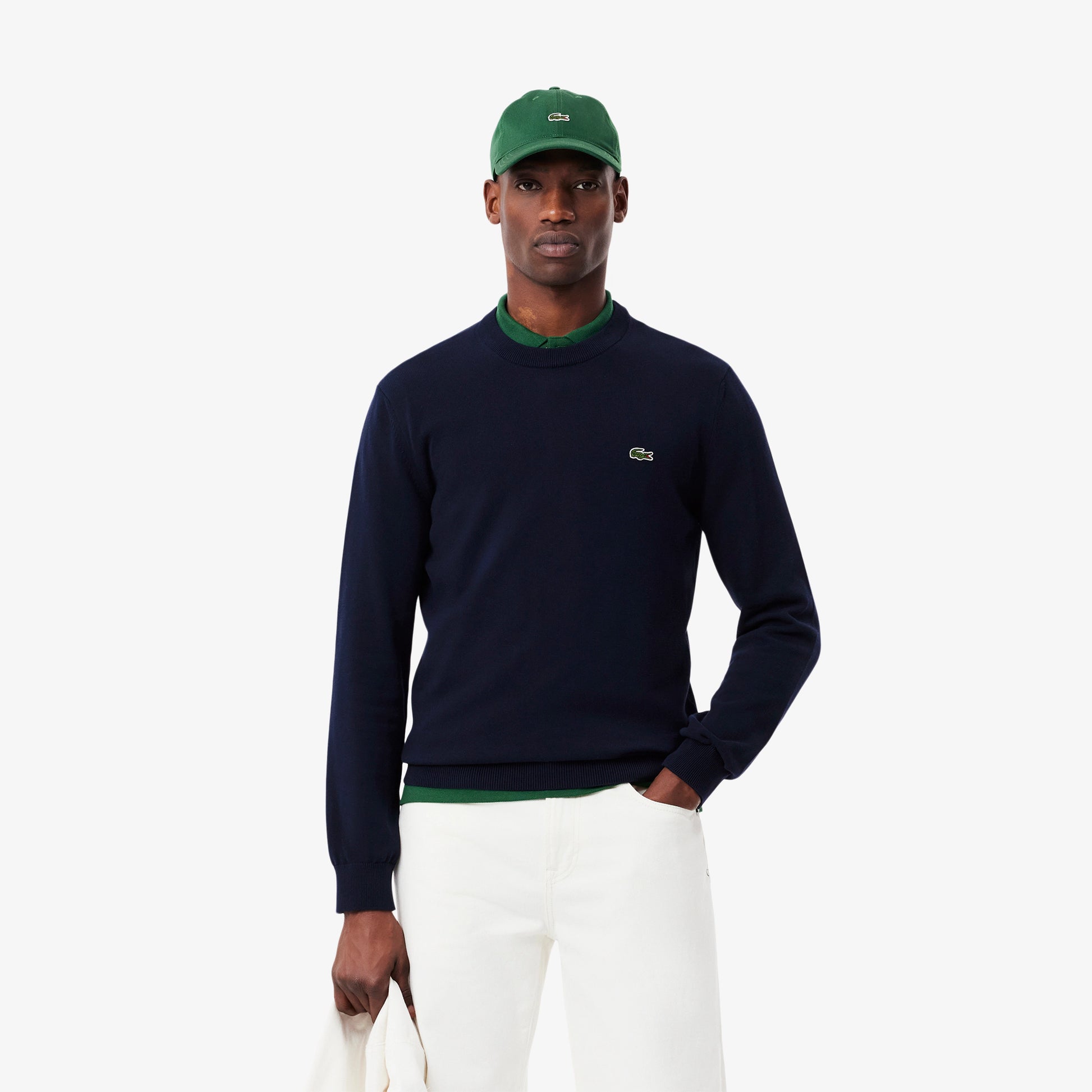 LACOSTE Camisola de algodão e malha de cabo - CARISMAstore