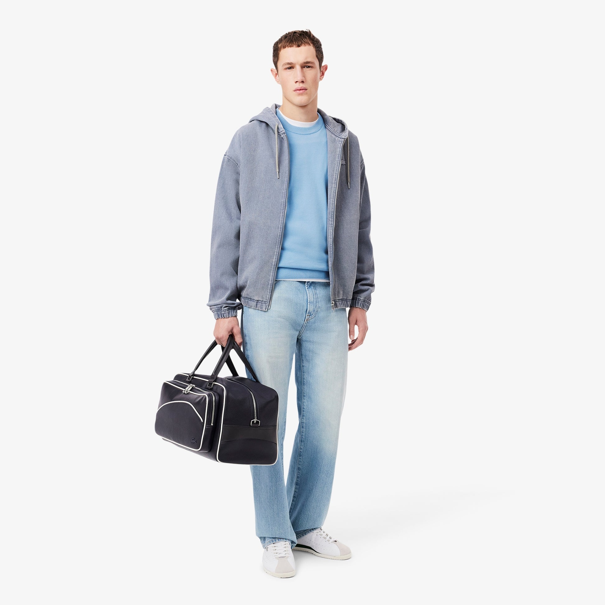 LACOSTE Camisola de algodão e malha de cabo - CARISMAstore