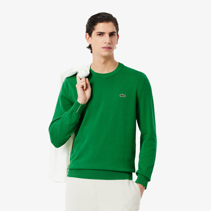 LACOSTE Camisola de algodão e malha de cabo - CARISMAstore