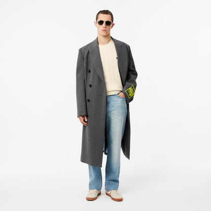 LACOSTE Camisola de malha e de lã cardada com decote redondo - CARISMAstore