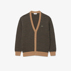 LACOSTE Cardigan de malha texturizada relaxed fit
