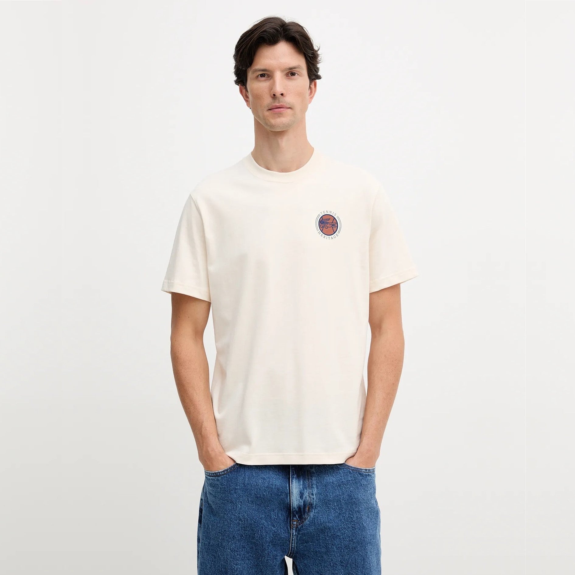 LACOSTE T-shirt em jersey com estampado múltiplo - CARISMAstore