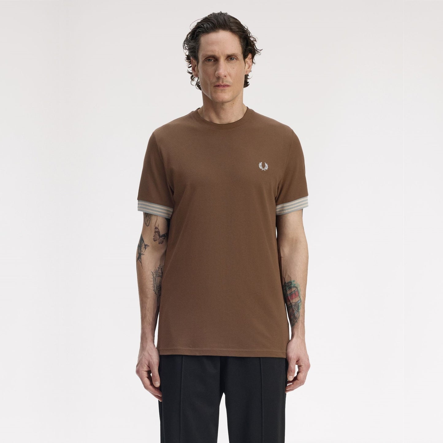 FRED PERRY T-shirt com punhos às riscas - CARISMAstore