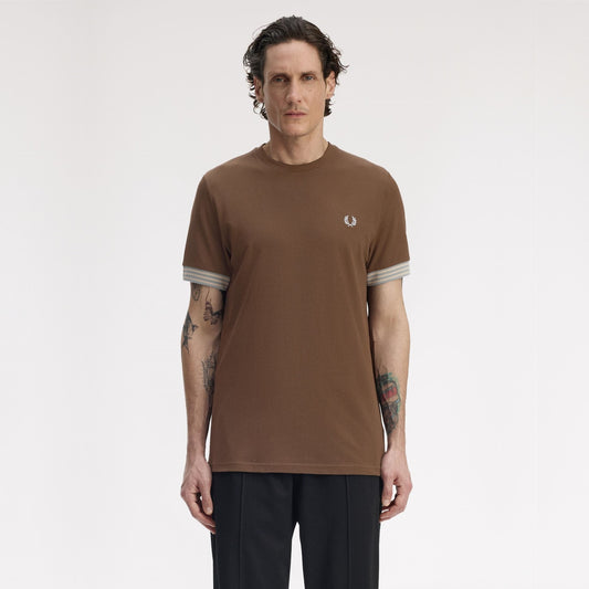FRED PERRY T-shirt com punhos às riscas - CARISMAstore
