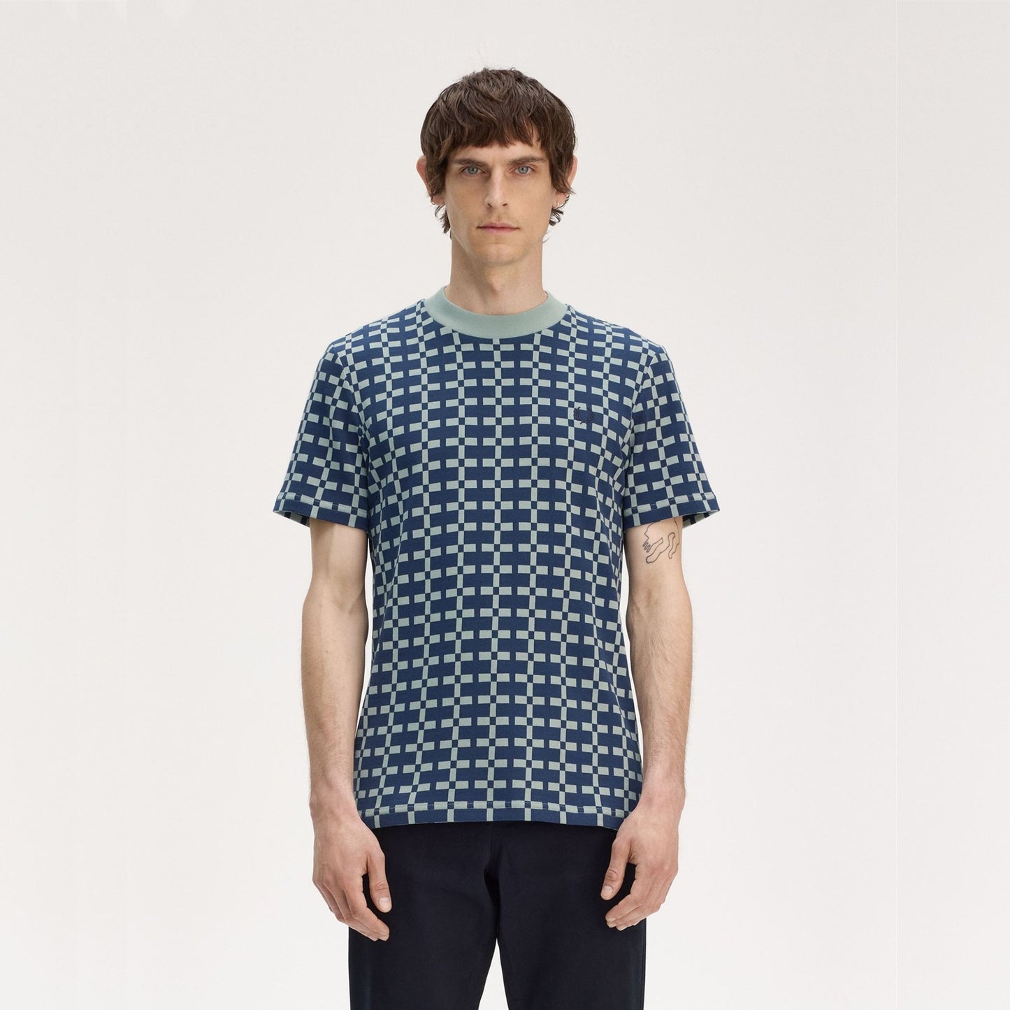 FRED PERRY T-shirt em jacquard geométrico - CARISMAstore
