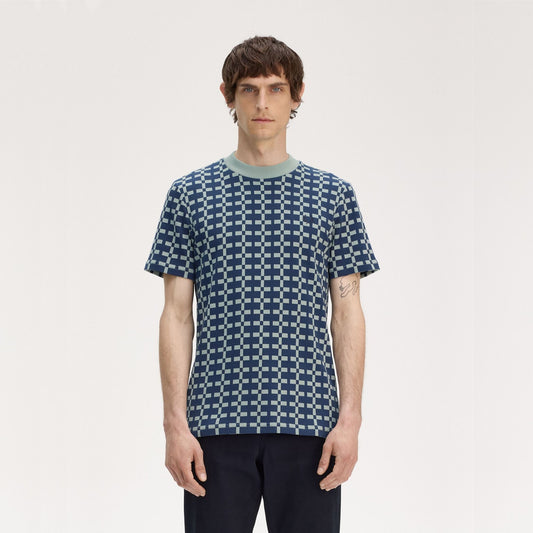 FRED PERRY T-shirt em jacquard geométrico - CARISMAstore
