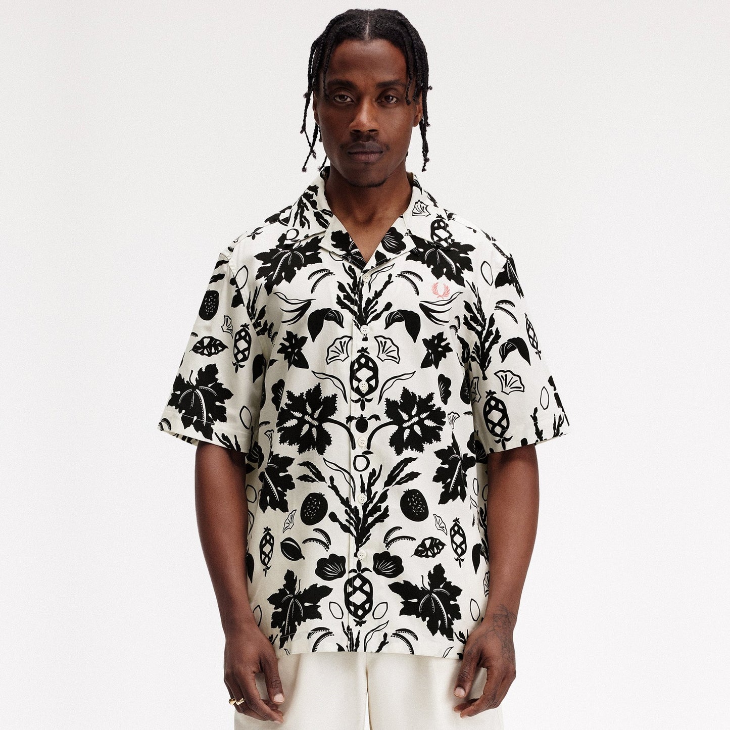 FRED PERRY Camisa com estampa botânica