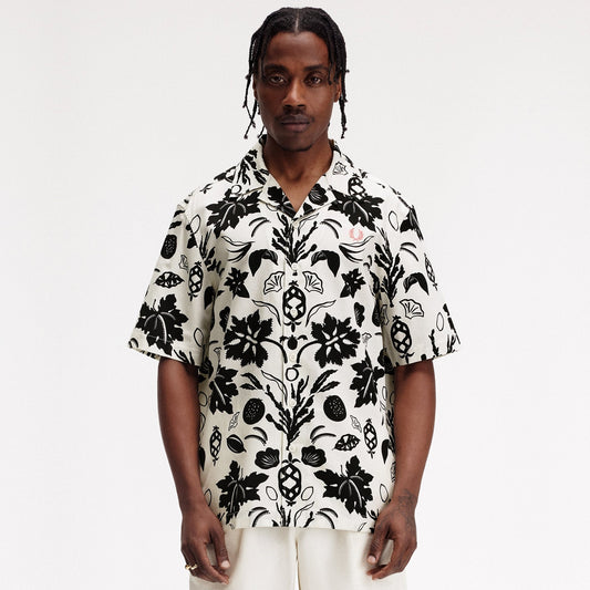 FRED PERRY Camisa com estampa botânica
