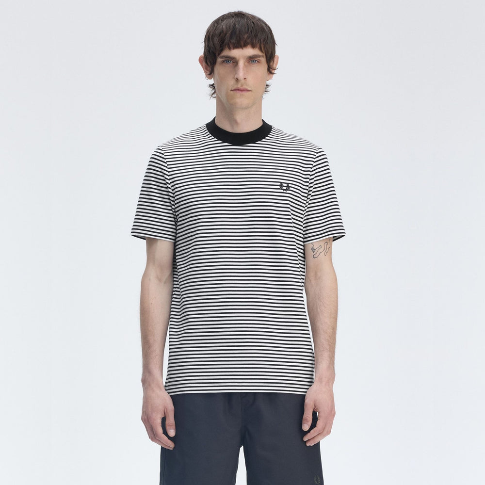 FRED PERRY T-shirt pesada com riscas finas