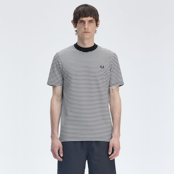 FRED PERRY T-shirt pesada com riscas finas