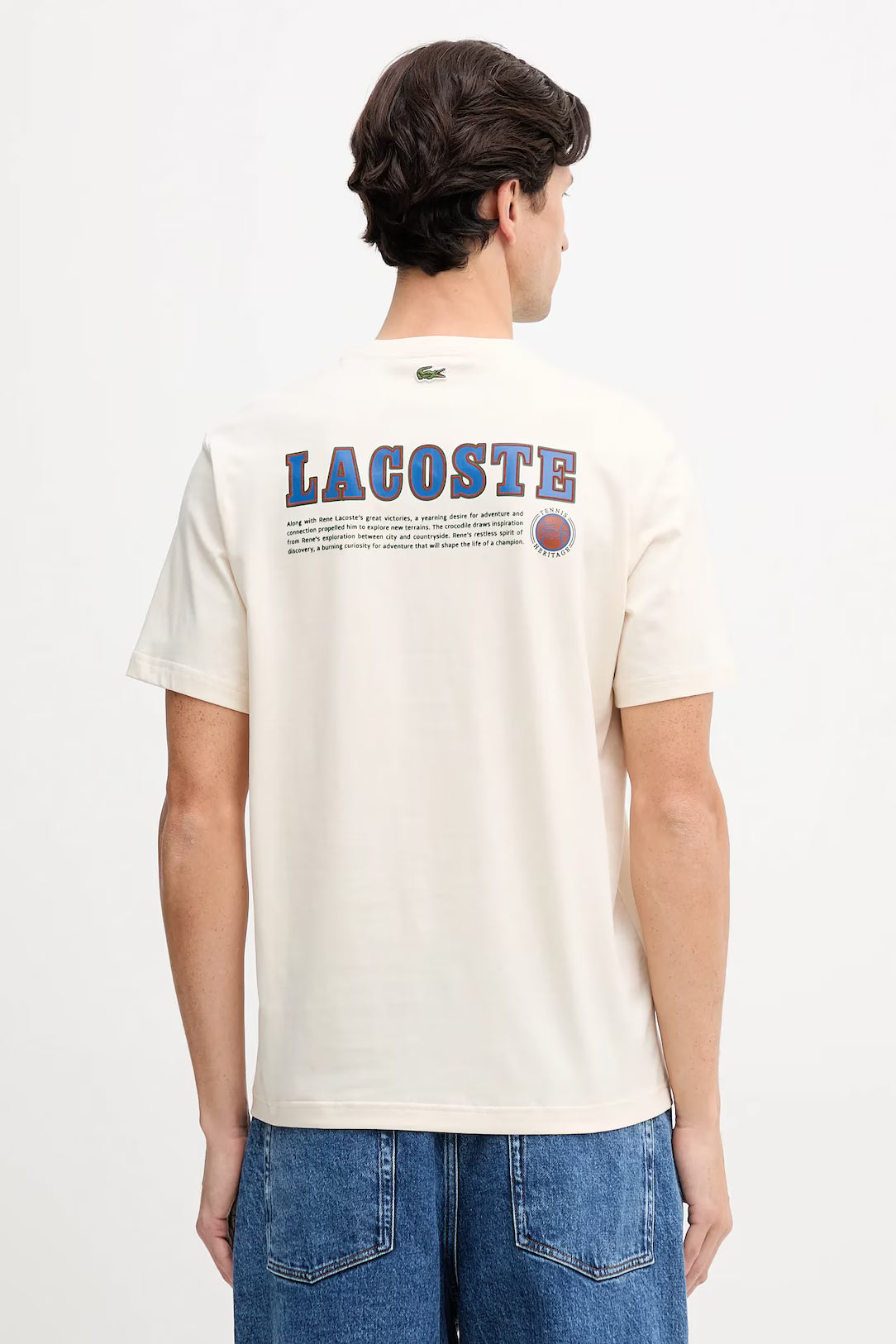 LACOSTE T-shirt em jersey com estampado múltiplo - CARISMAstore