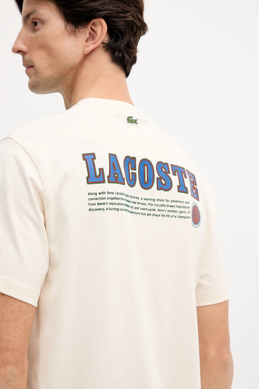 LACOSTE T-shirt em jersey com estampado múltiplo
