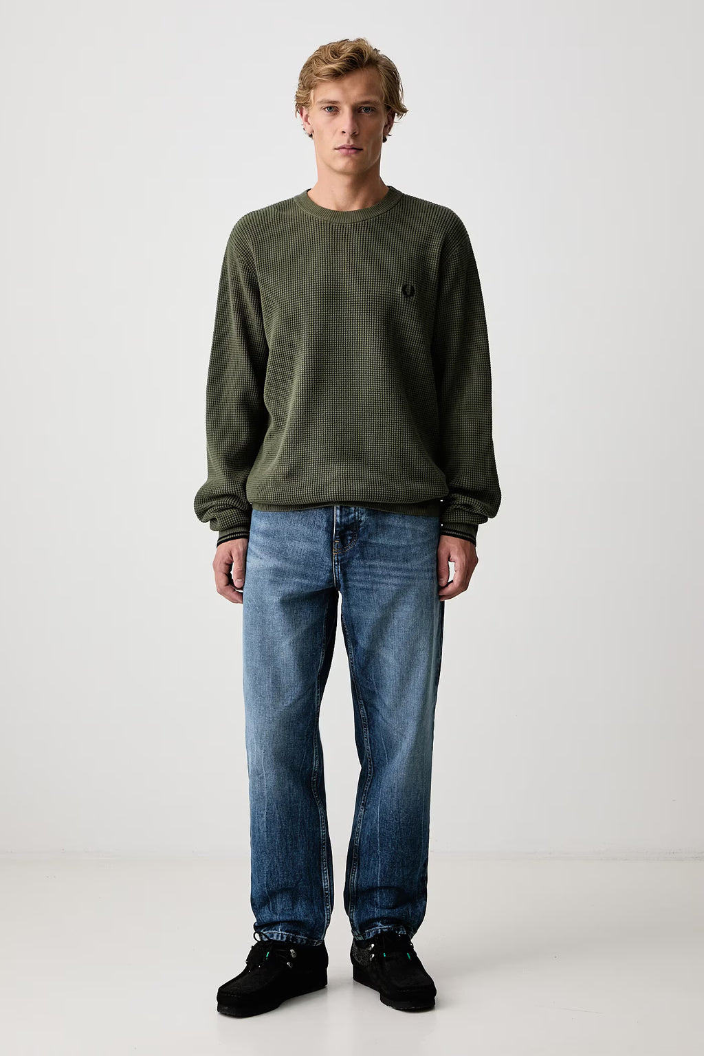 FRED PERRY Camisola com pesponto em losangos