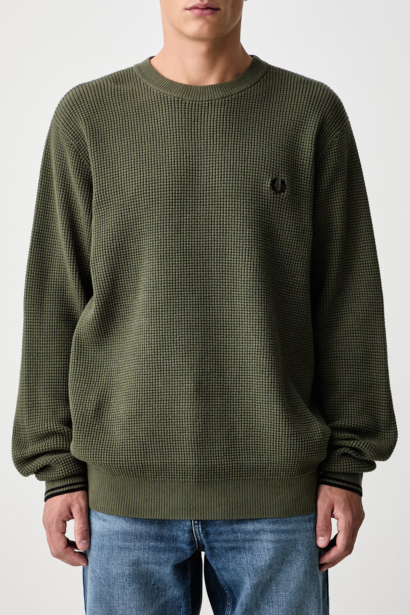 FRED PERRY Camisola com pesponto em losangos