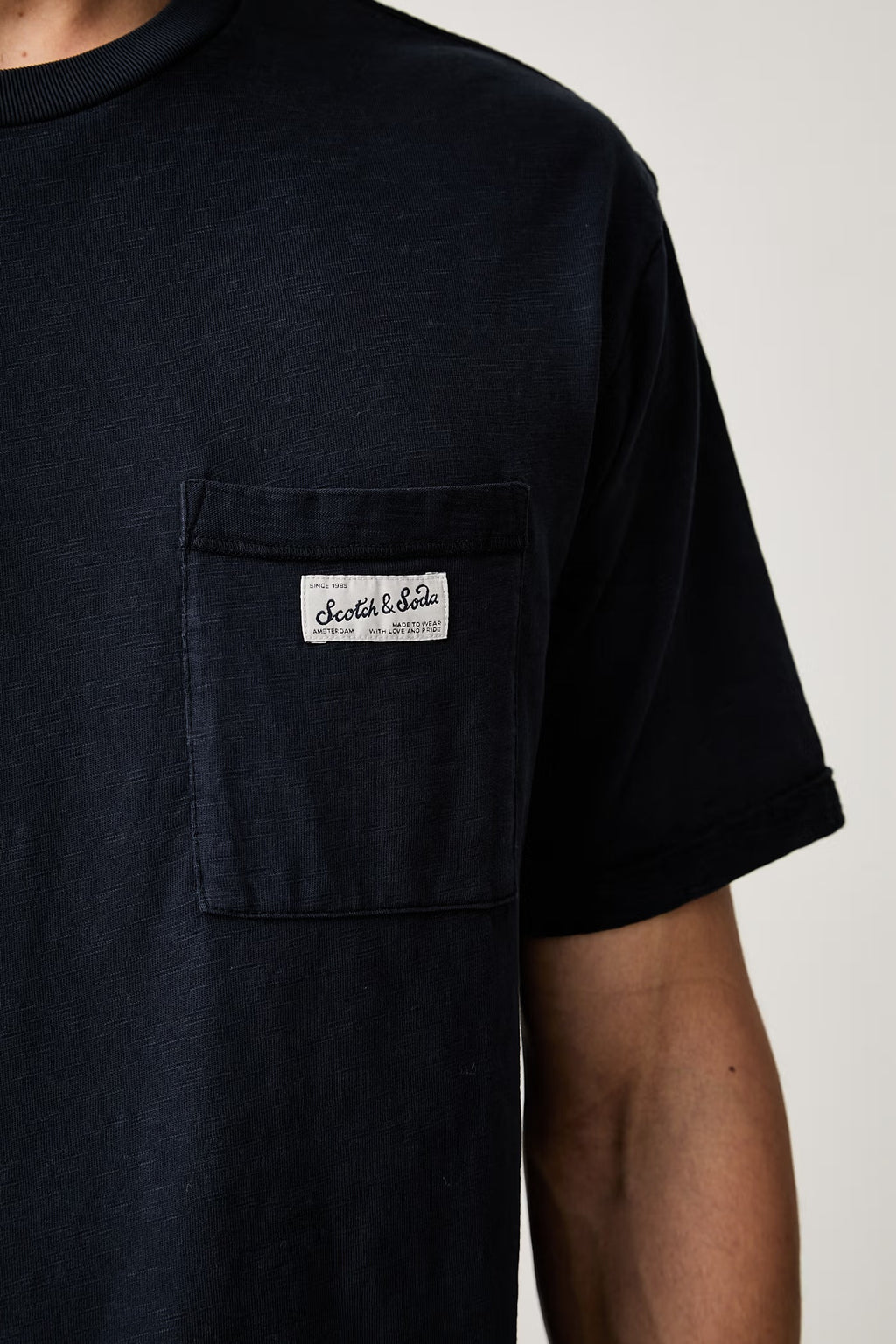 SCOTCH&SODA T-shirt de modelagem relaxada com bolso