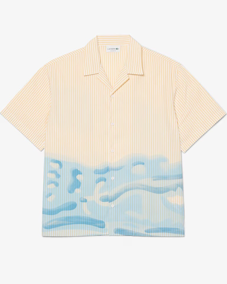 LACOSTE Camisa às listras relaxed fit