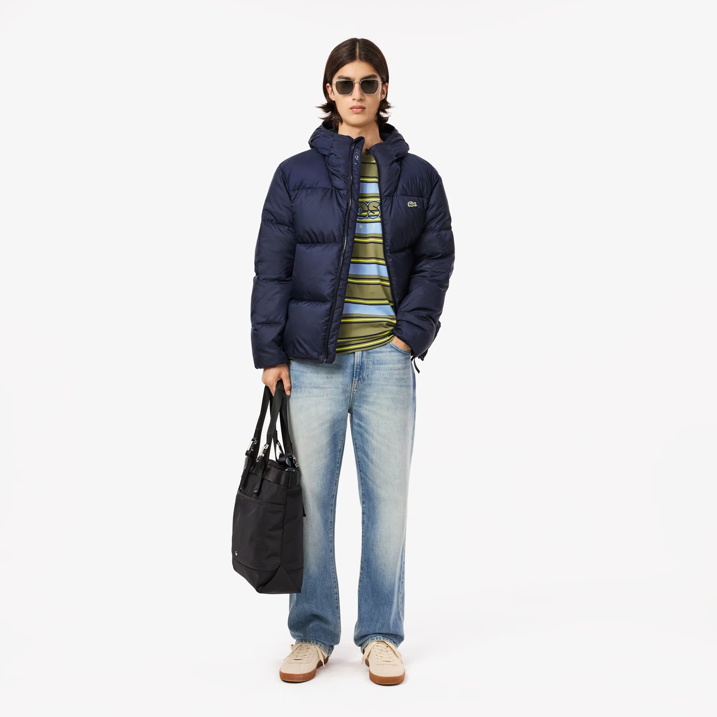 LACOSTE Blusão acolchoado impermeável curto e com capuz - CARISMAstore