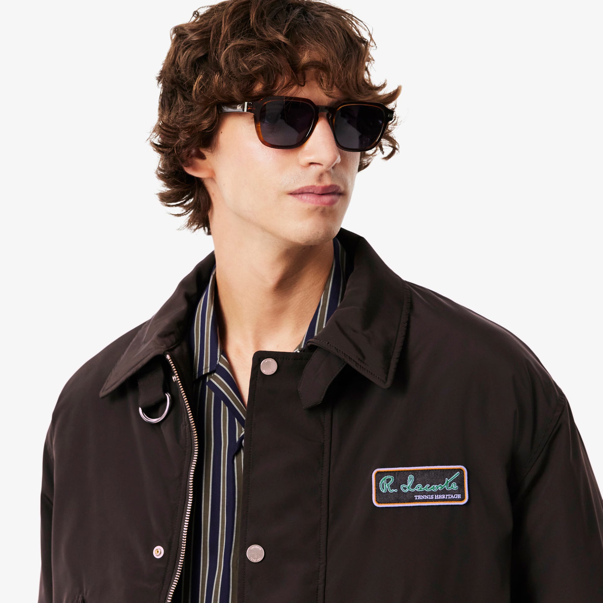 LACOSTE Blusão de aviador impermeável com emblema - CARISMAstore