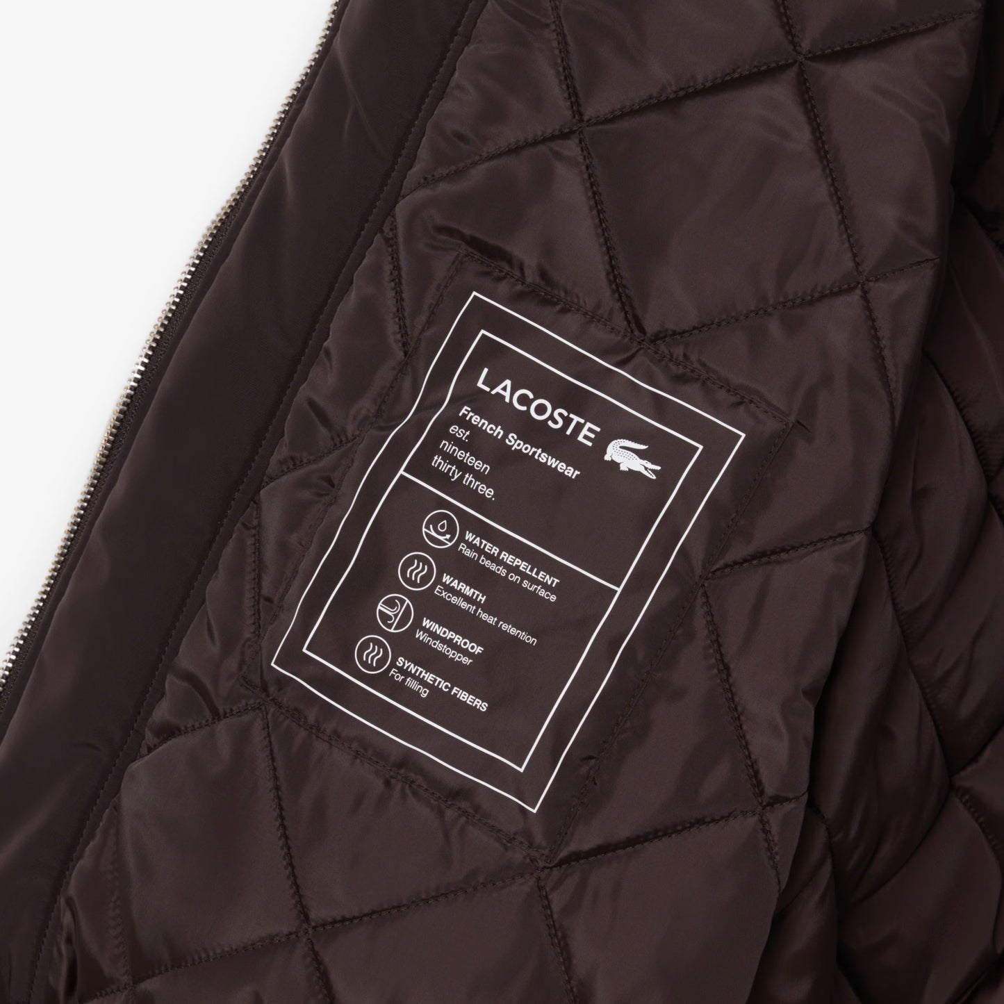 LACOSTE Blusão de aviador impermeável com emblema - CARISMAstore