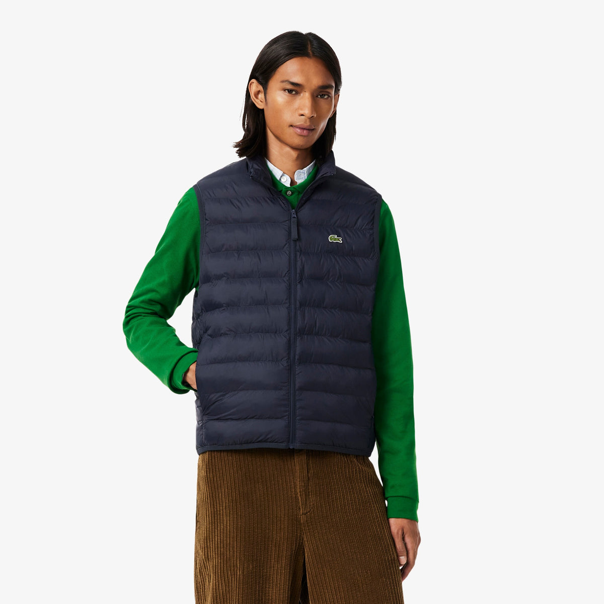 LACOSTE Colete corta-vento acolchoado impermeável