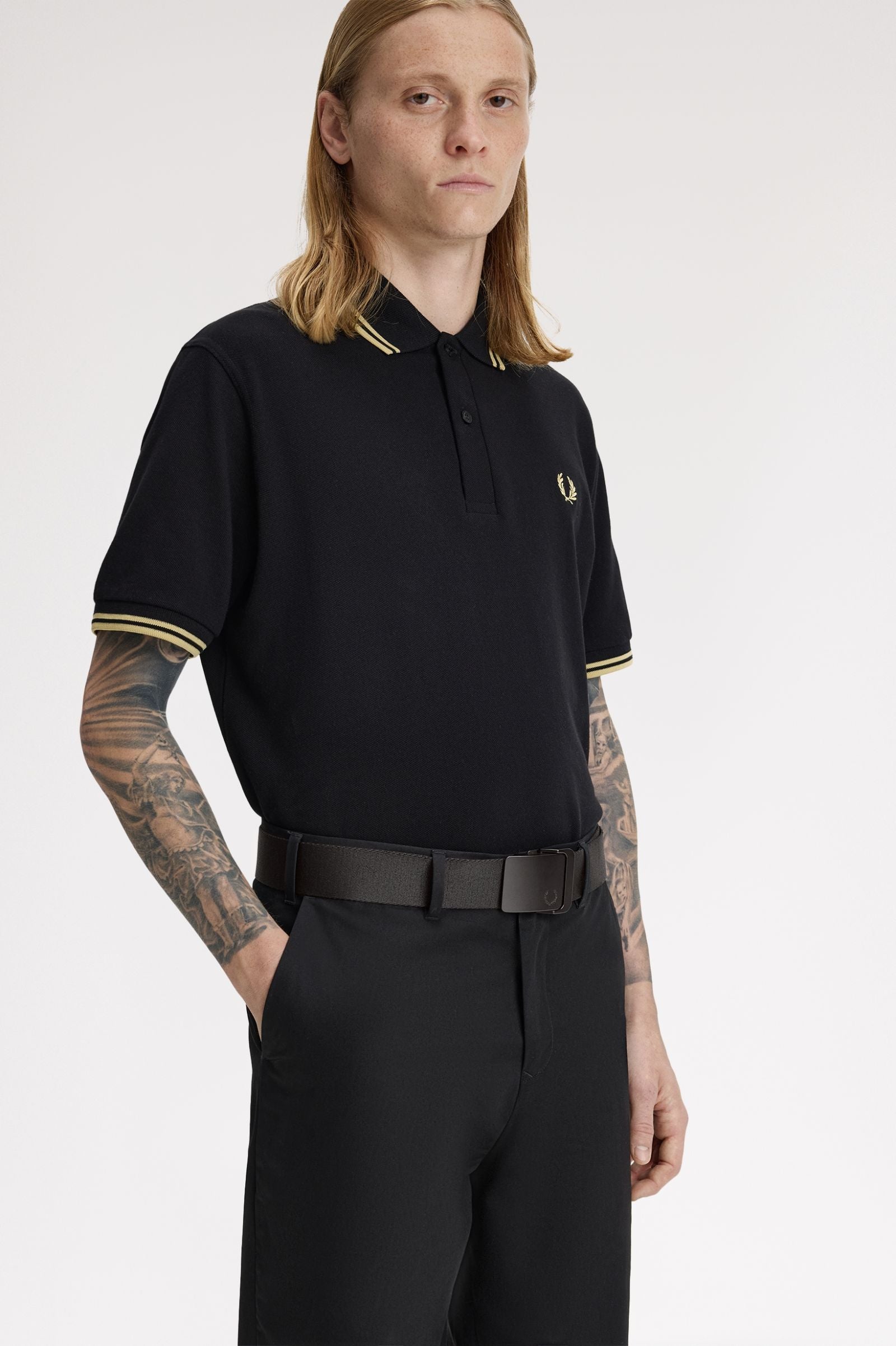 FRED PERRY Cinto entrançado liso