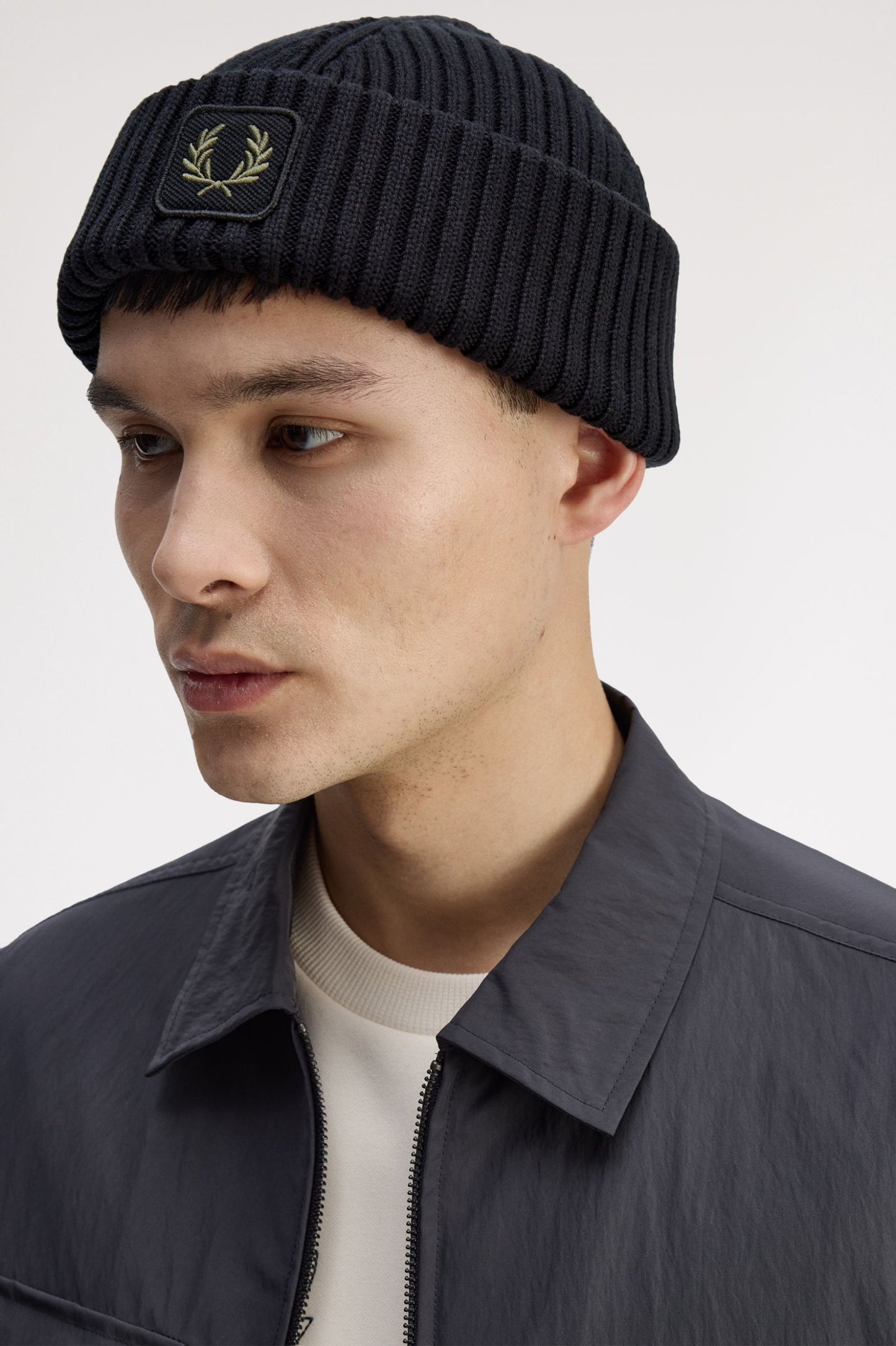FRED PERRY Gorro canelado em algodão