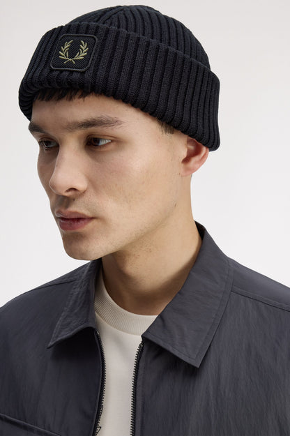 FRED PERRY Gorro canelado em algodão