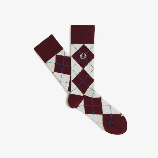 FRED PERRY Meia com argyle em jacquard