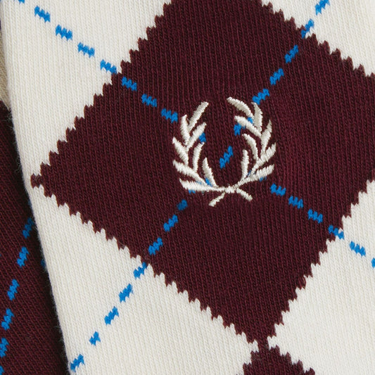 FRED PERRY Meia com argyle em jacquard