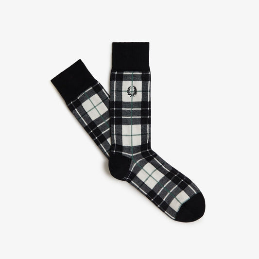 FRED PERRY Meia com padrão tartan