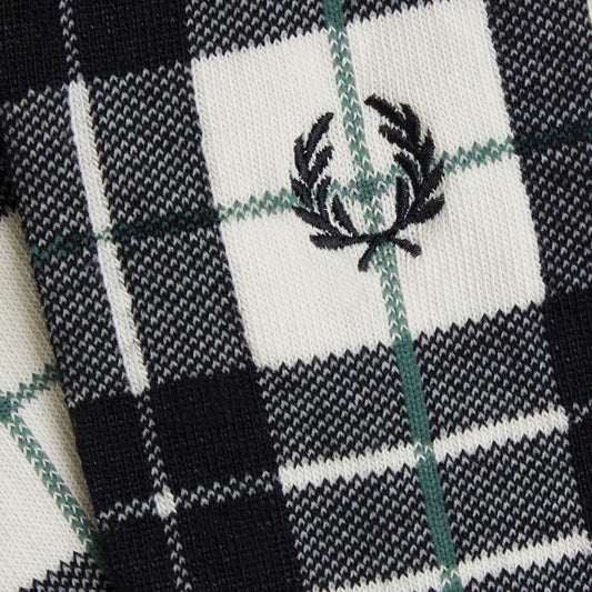 FRED PERRY Meia com padrão tartan