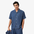 LACOSTE Camisa de ganga com colarinho Aberto