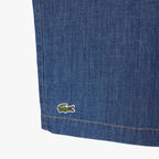 LACOSTE Camisa de ganga com colarinho Aberto