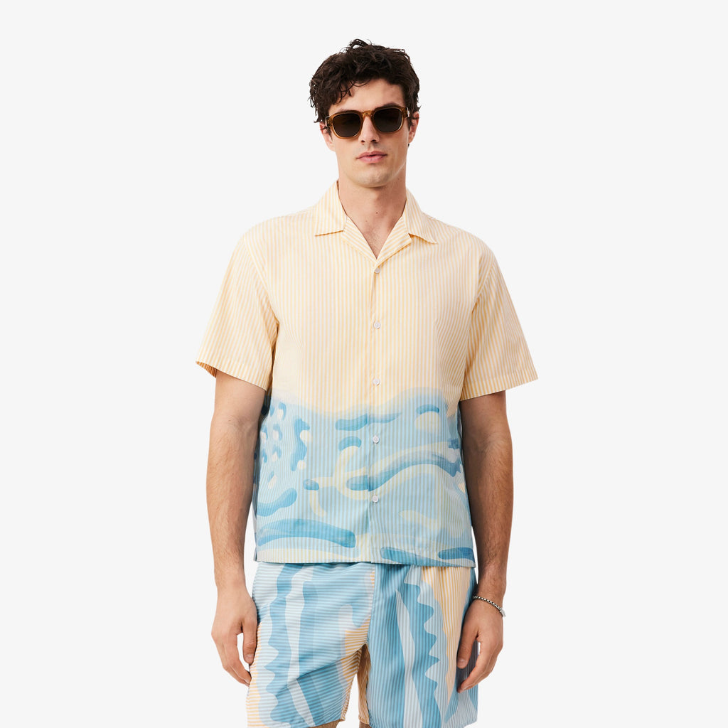 LACOSTE Camisa às listras relaxed fit