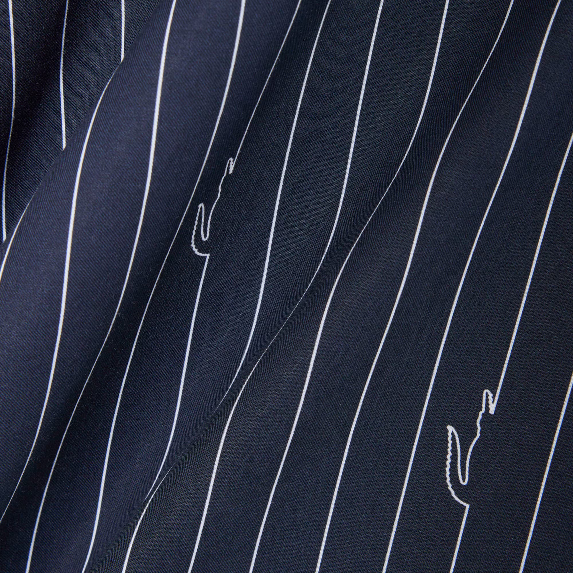 LACOSTE Camisa de sarja com estampado relaxed fit