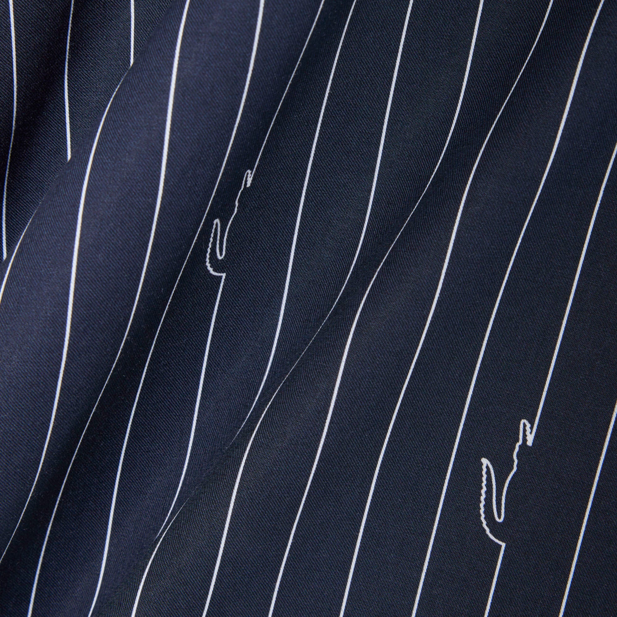 LACOSTE Camisa de sarja com estampado relaxed fit