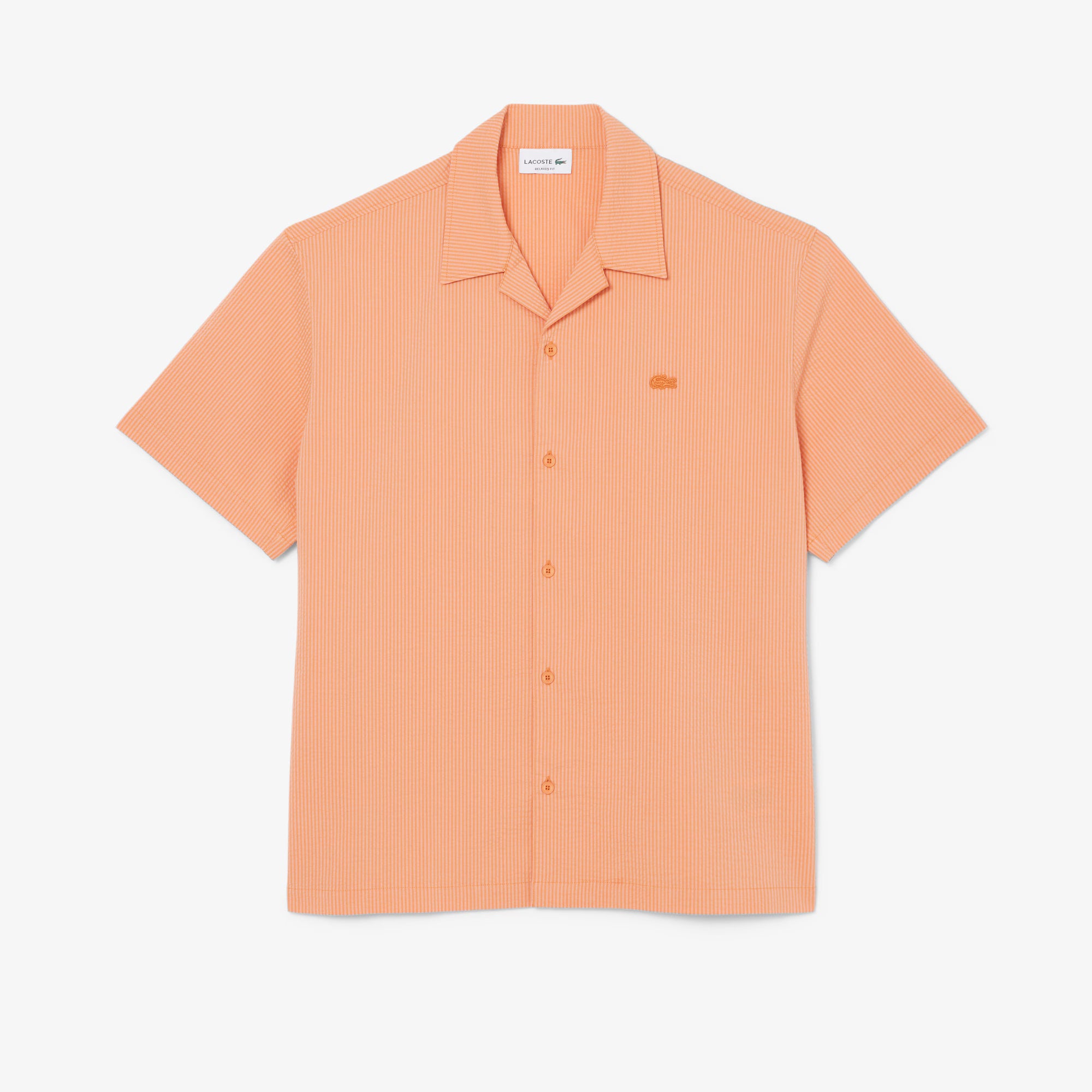 LACOSTE Camisa relaxed fit em seersucker