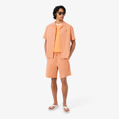 LACOSTE Camisa relaxed fit em seersucker