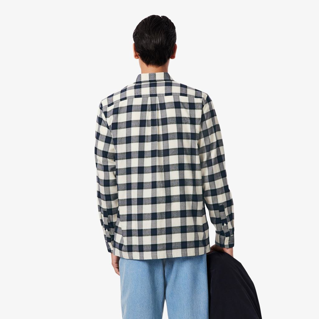 LACOSTE Camisa regular fit em flanela com estampado xadrez - CARISMAstore