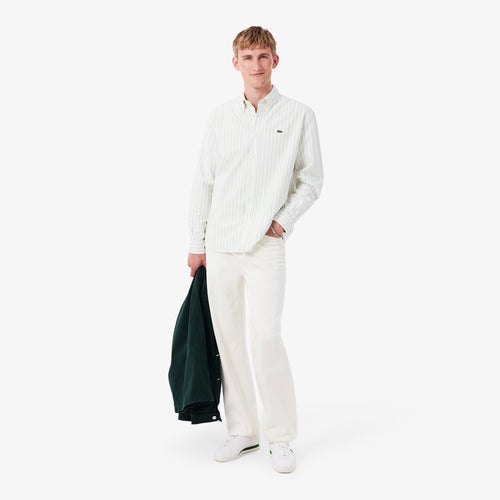 LACOSTE Camisa oxford regular fit listrada