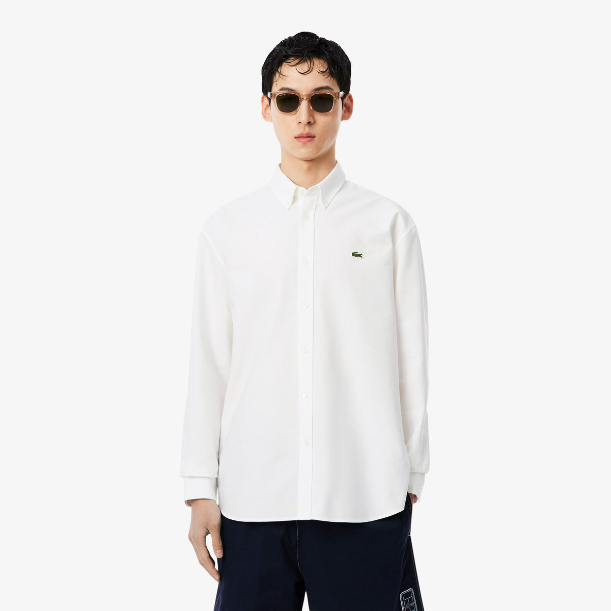 LACOSTE Camisa oxford regular fit