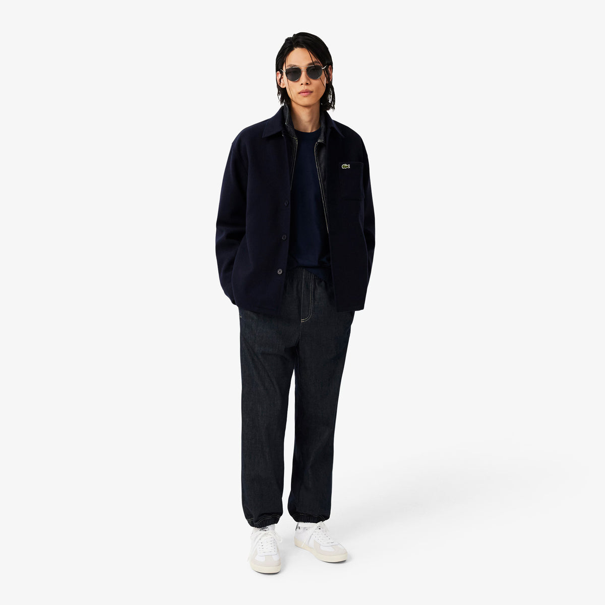 LACOSTE Overshirt em flanela grossa