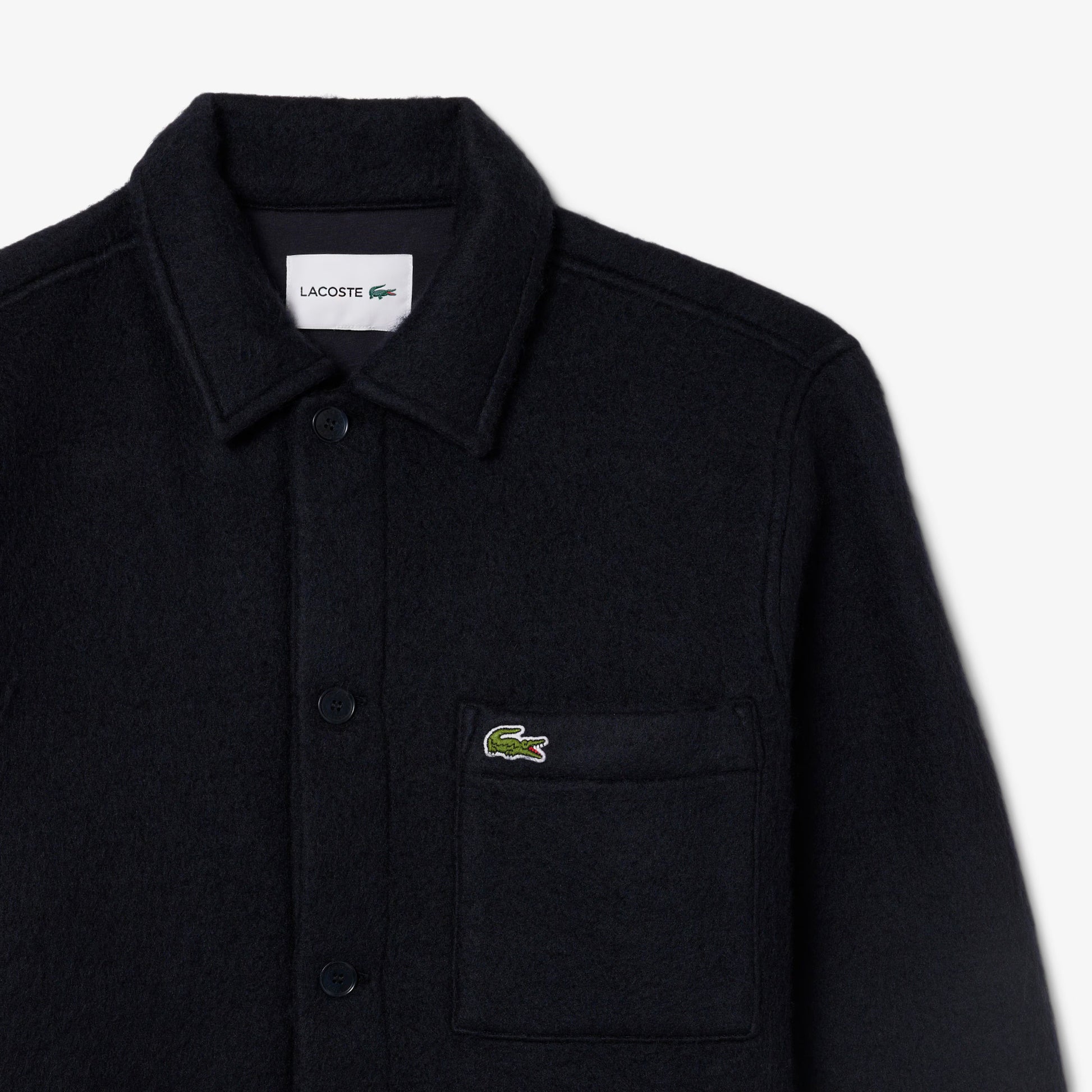 LACOSTE Overshirt de feltro de mistura de lã - CARISMAstore