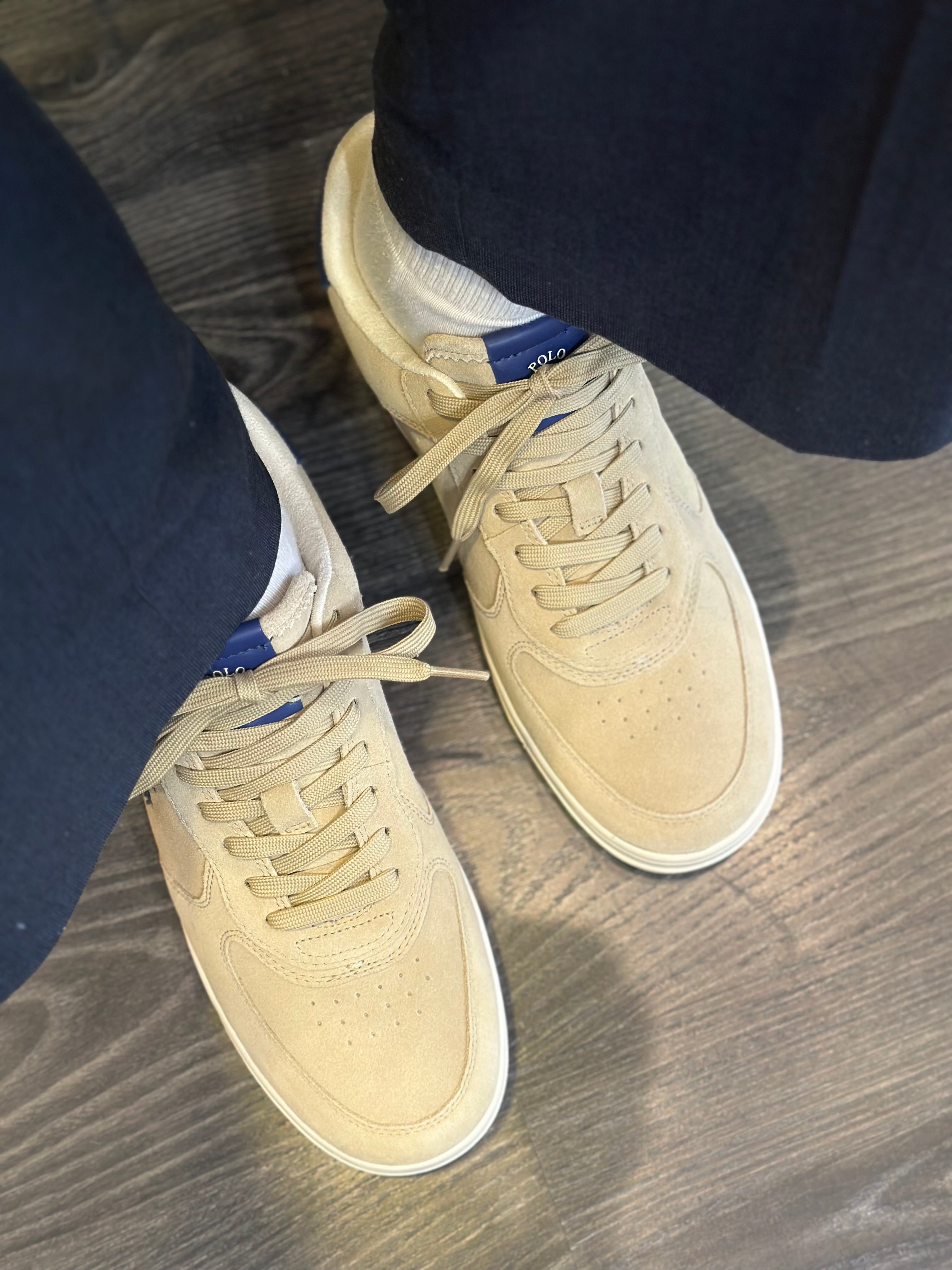 RALPH LAUREN Sapatilhas de camurça masters court